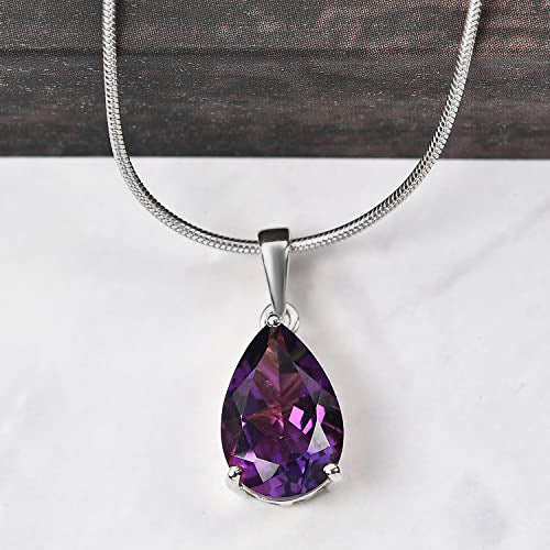 Sterling Silver Teardrop Amethyst Pendants Sterling Silver Teardrop Amethyst Pendants