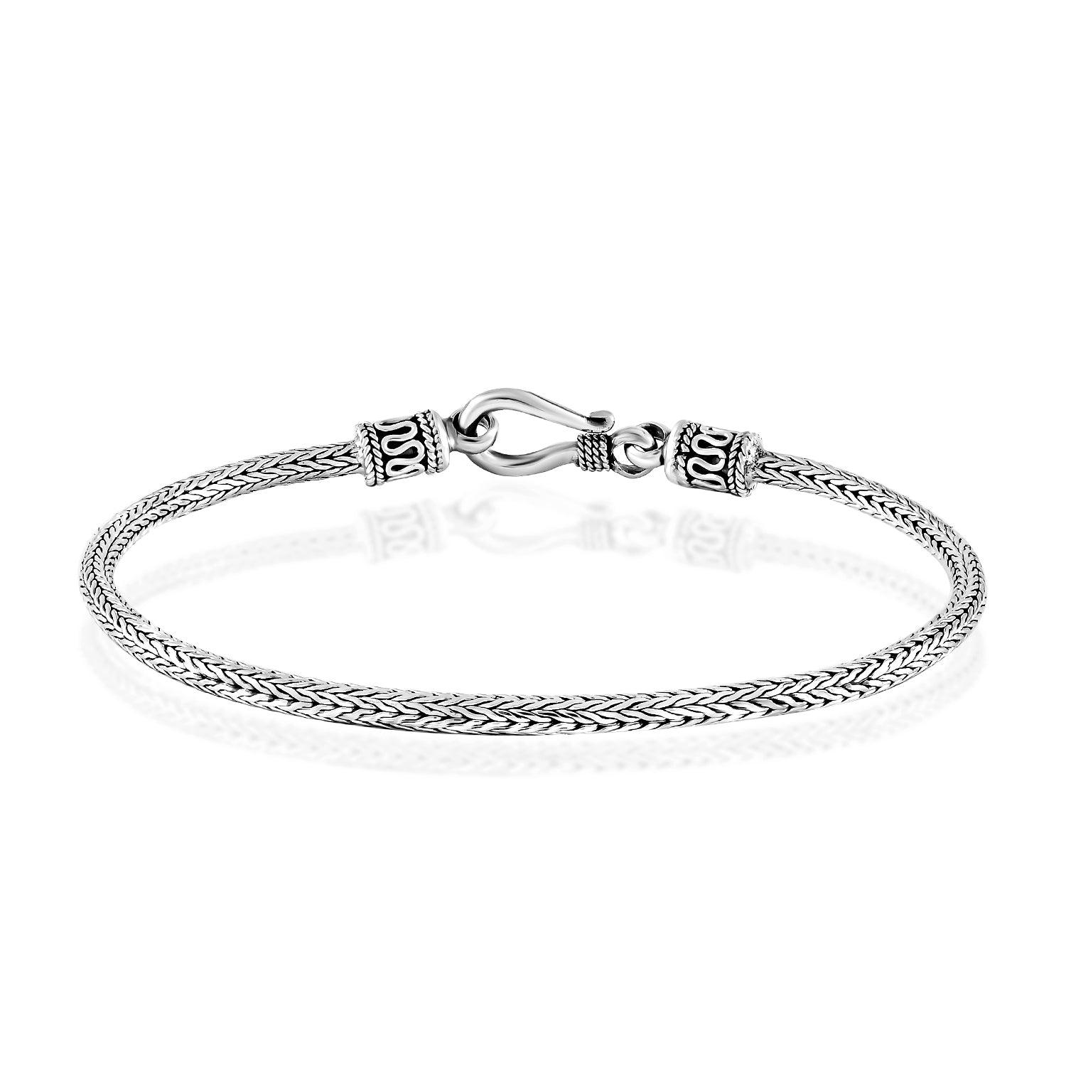 Sterling Silver 2.5 mm SNAKE Chain Tulang Naga Bracelet - Inspiring Jewellery
