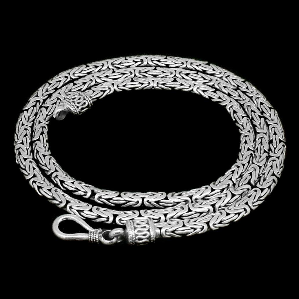 Balinese HEAVY 3mm Solid 925 Sterling Silver BYZANTINE Chain Necklace - Inspiring Jewellery