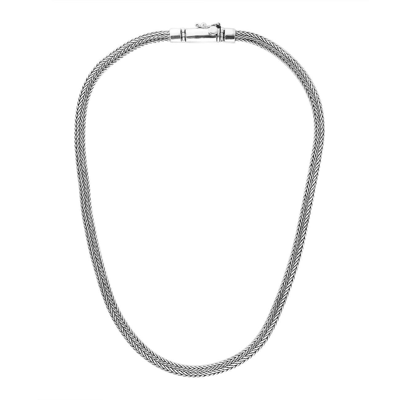 Balinese Sterling Silver 6mm SNAKE Tulang Naga Chain Necklace
