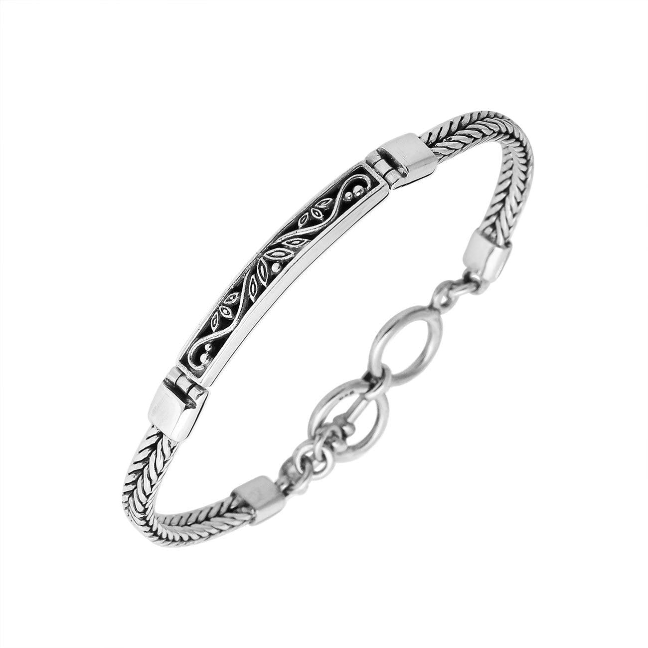 Balinese Sterling Silver 3 mm Tag Chain Bracelet - Inspiring Jewellery