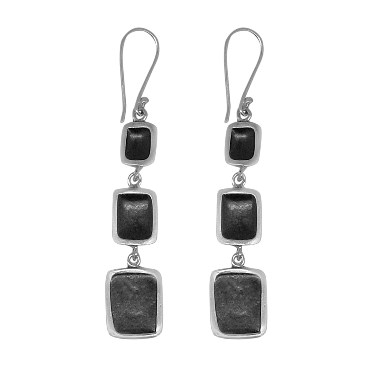 Handcrafted Abalone Shell Designer Earrings in 925 Sterling Silver 55MM Length