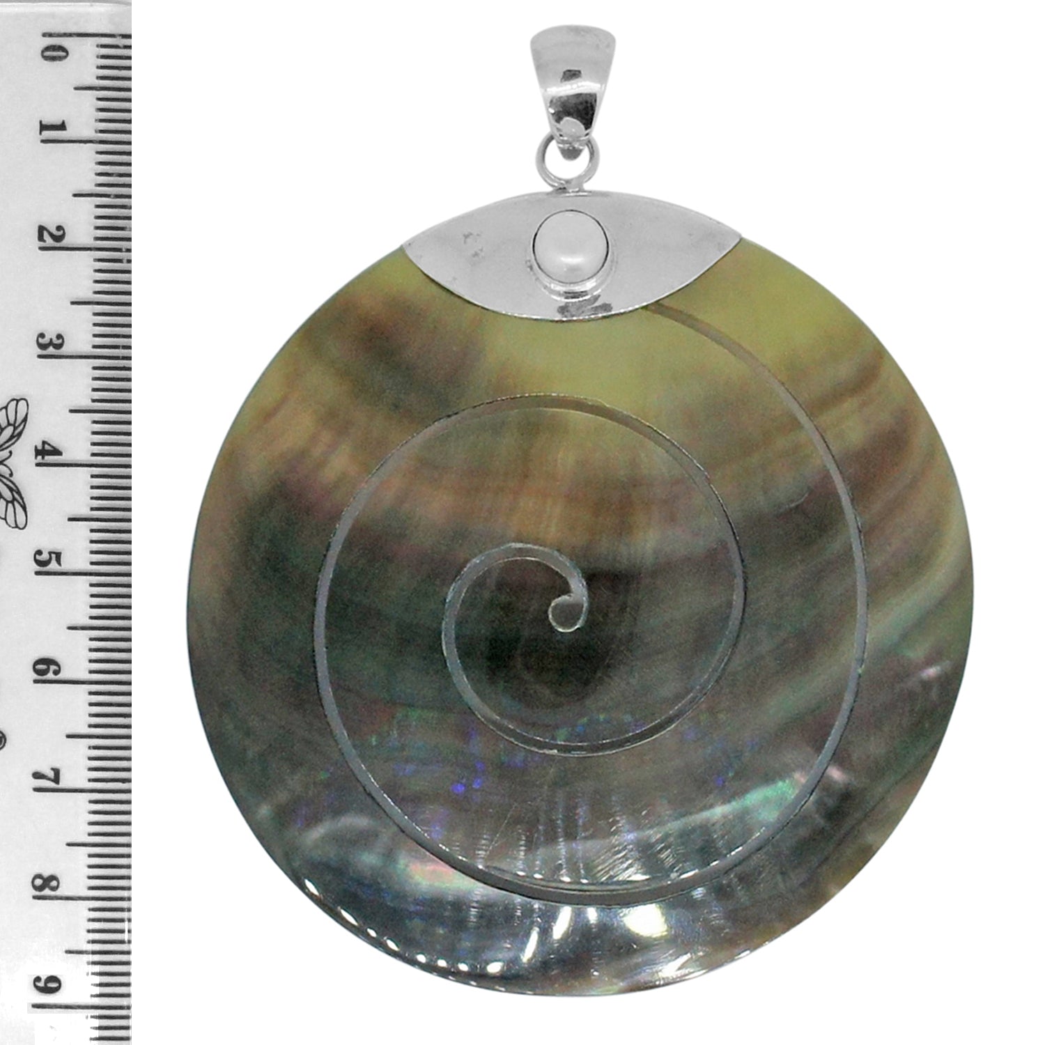Handcrafted Brown Shell Designer Earrings in 925 Sterling Silver 80 MM Length