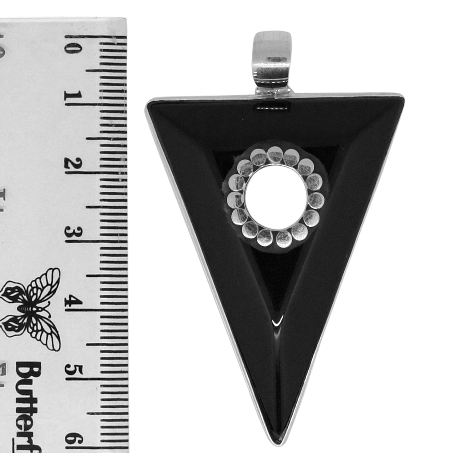 DESIGNER BLACK ONYX Gemstone Pendant in 925 Sterling Silver