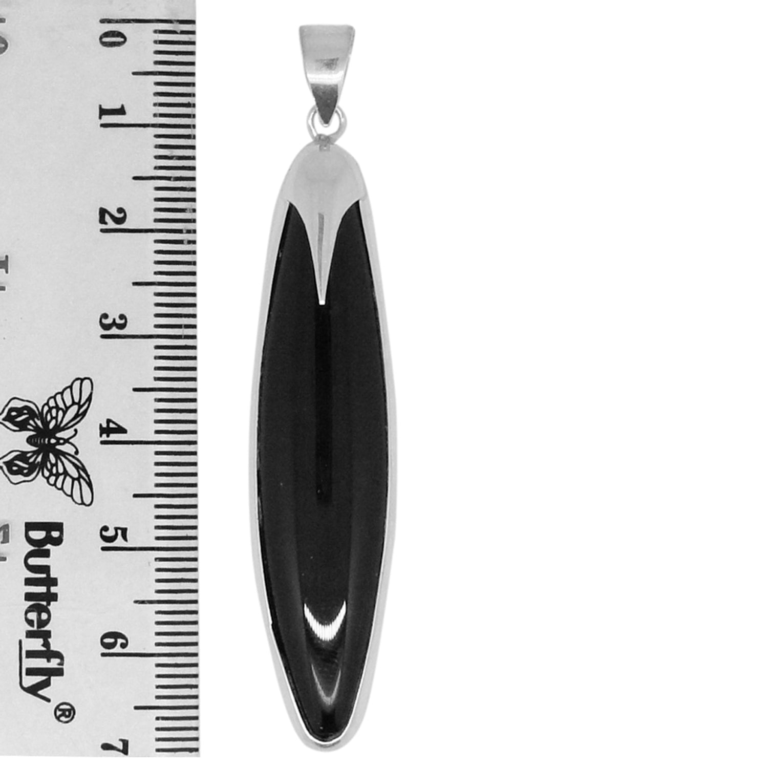 DESIGNER BLACK ONYX Gemstone Pendant in 925 Sterling Silver