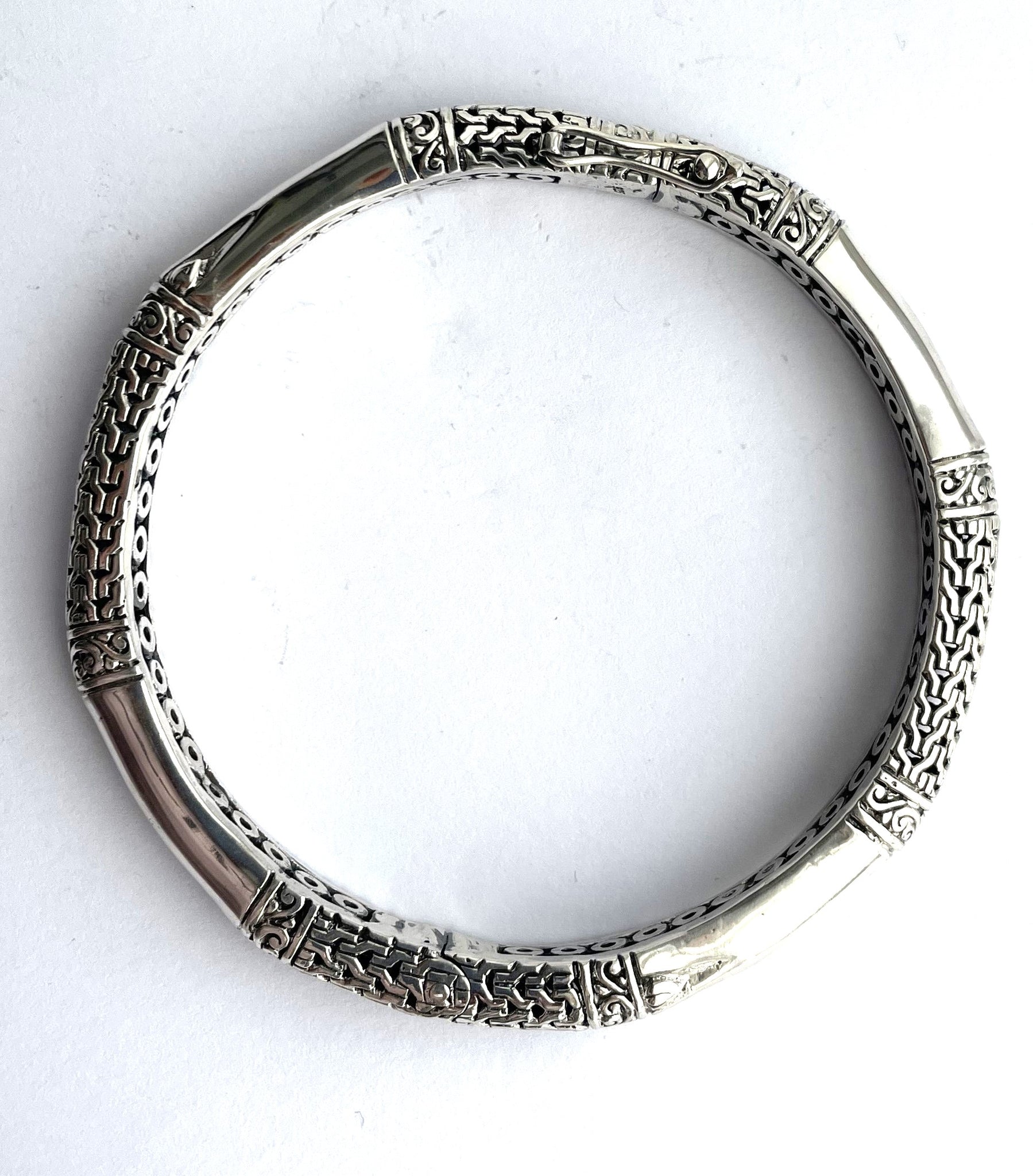 Designer Silver BANGLE BRACELET in SOLID 925 Sterling Silver 26 Grams