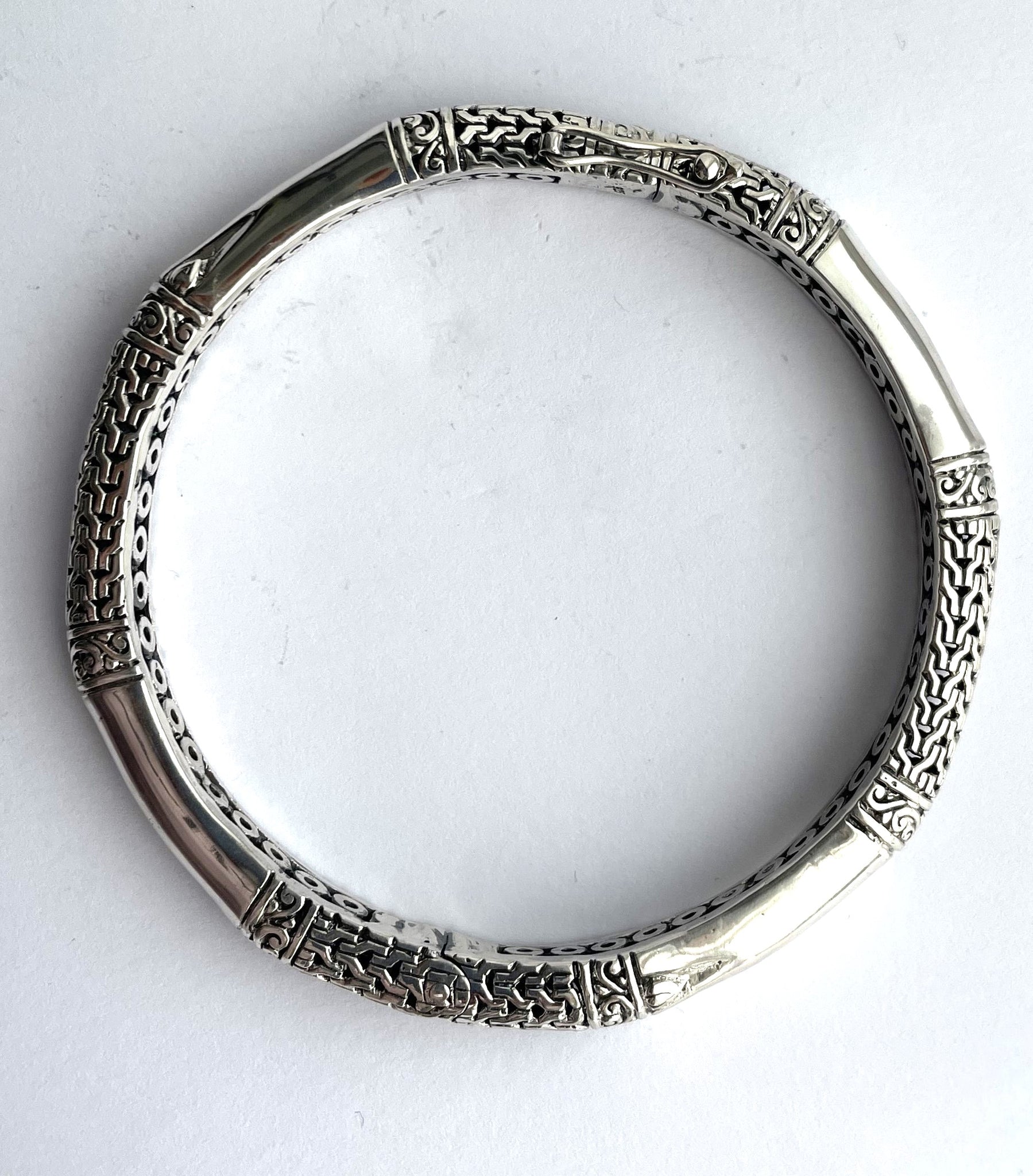 Designer Silver BANGLE BRACELET in SOLID 925 Sterling Silver 26 Grams