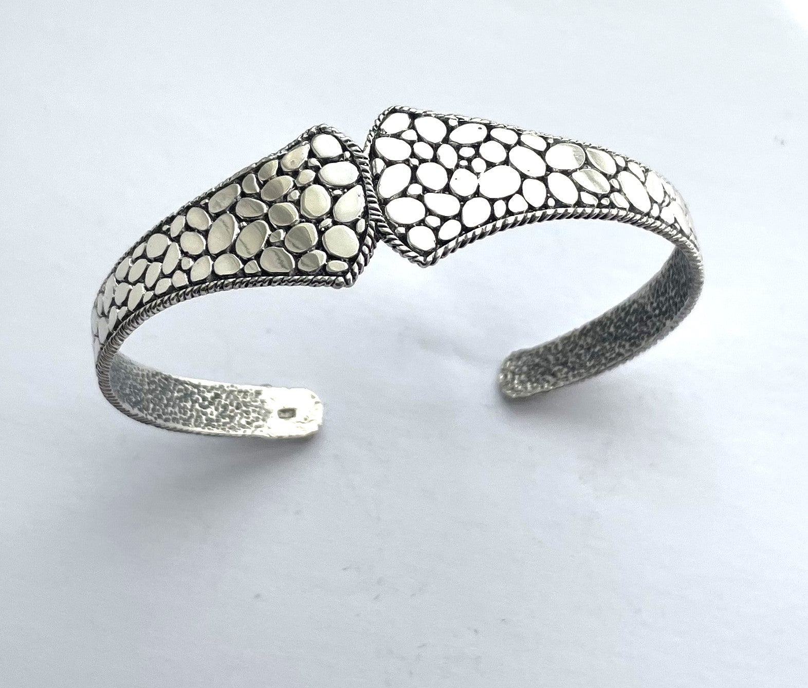 Uniquely Crafted BANGLE BRACELET in SOLID 925 Sterling Silver 19.83 Grams