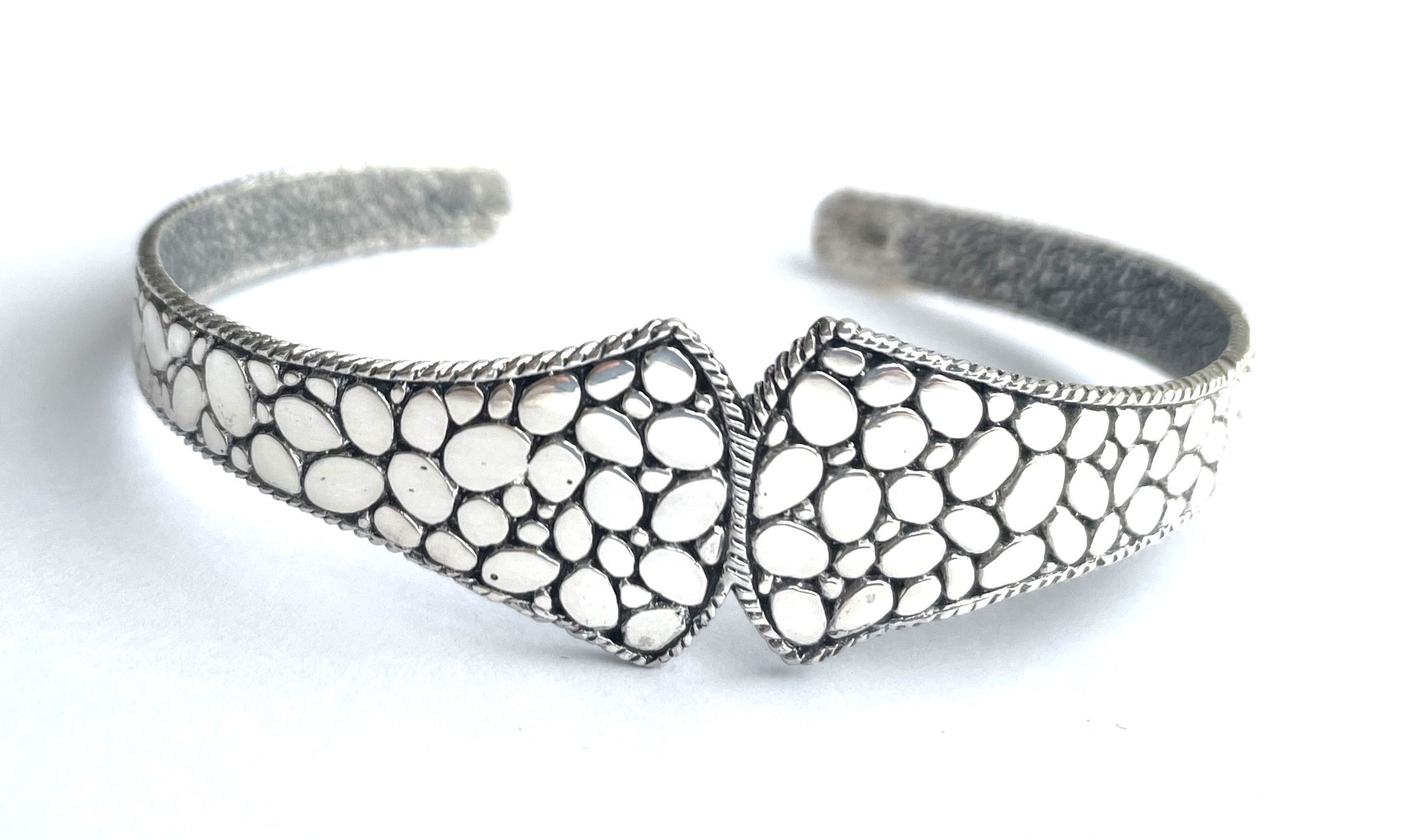 Uniquely Crafted BANGLE BRACELET in SOLID 925 Sterling Silver 19.83 Grams