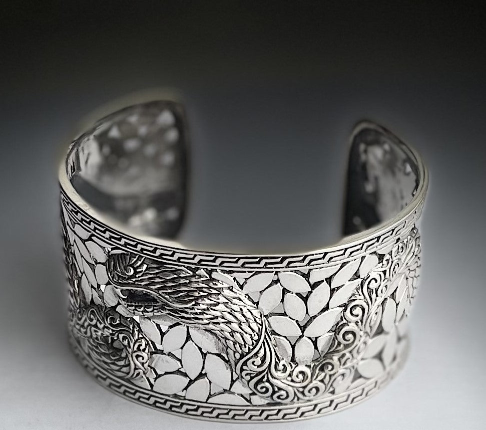 Unique Designer CUFF BANGLE BRACELET in SOLID 925 Sterling Silver 63.70 Grams