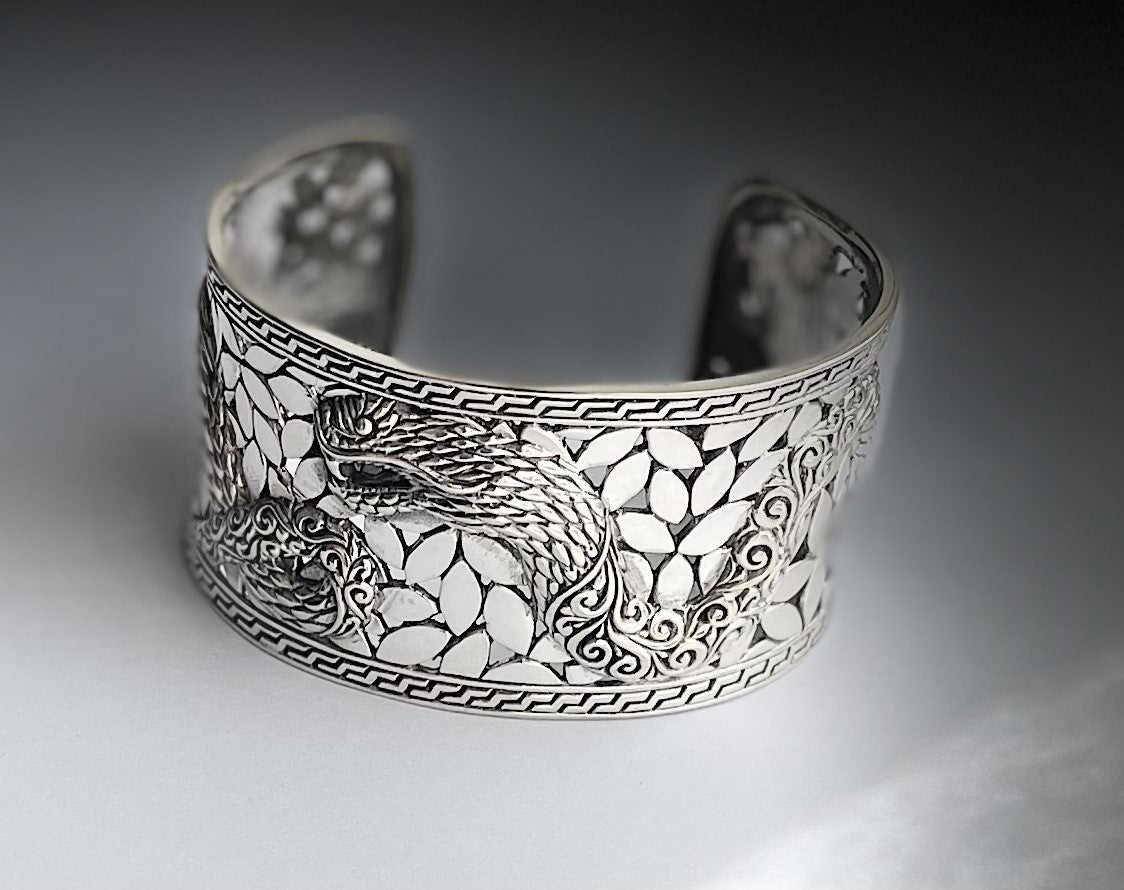 Unique Designer CUFF BANGLE BRACELET in SOLID 925 Sterling Silver 63.70 Grams