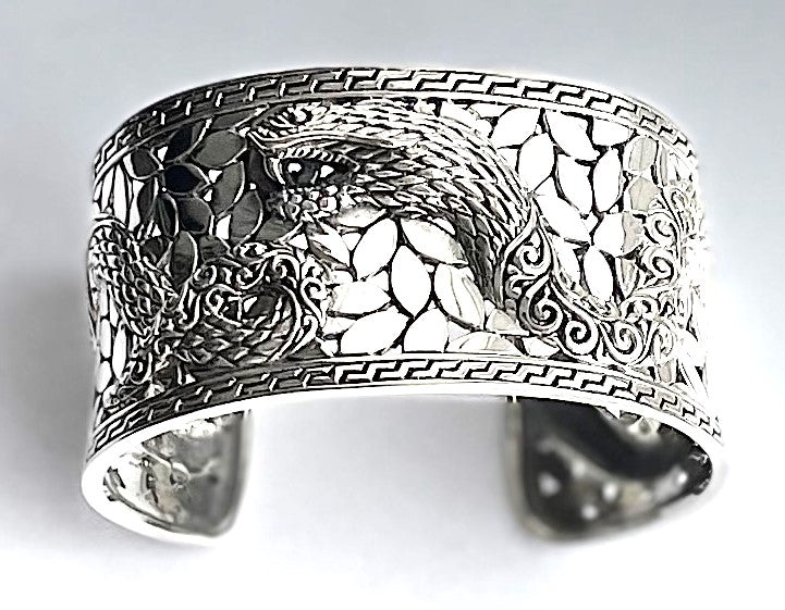 Unique Designer CUFF BANGLE BRACELET in SOLID 925 Sterling Silver 63.70 Grams