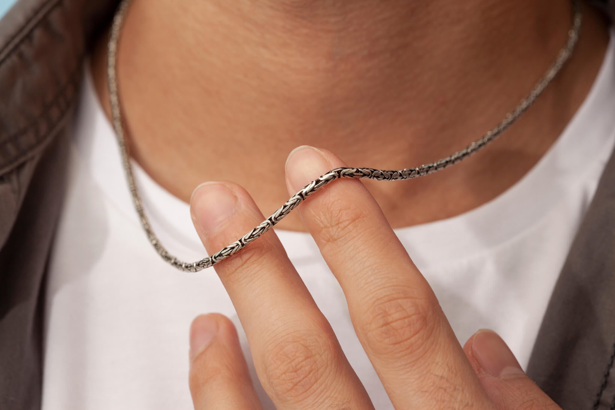 Mens Necklaces & Bracelets in 925 Sterling Silver 