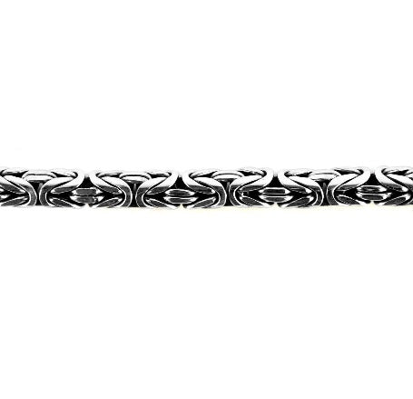 CHUNKY MENS Handmade Solid Sterling Silver 10 mm BYZANTINE Chain Necklace 20 Inches