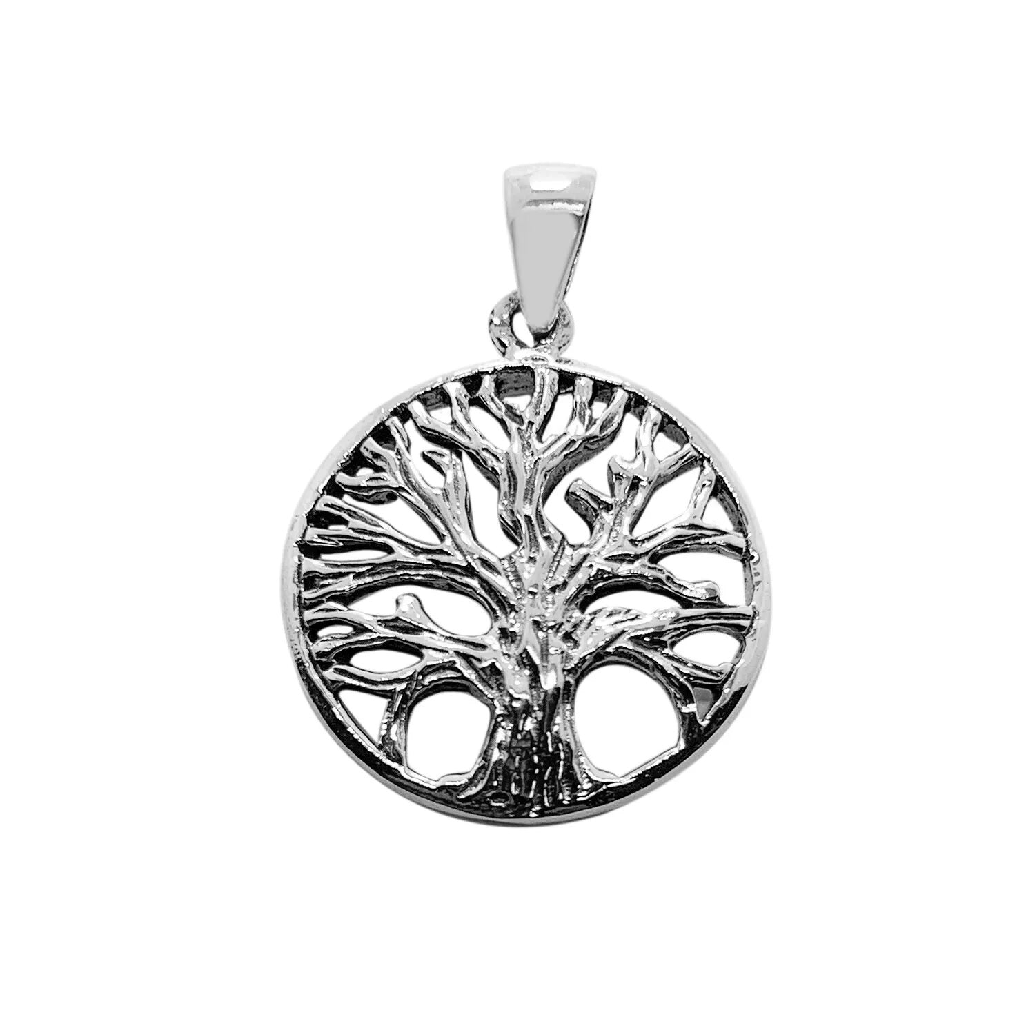 Tree of Life Pendant in 925 Sterling Silver with Chain - 3.0 cm