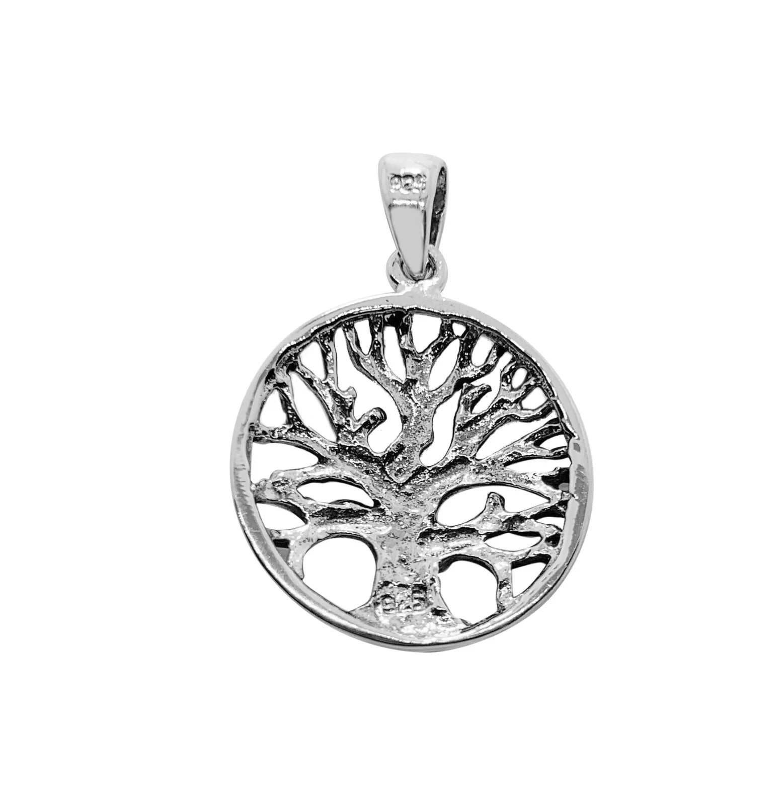 Tree of Life Pendant in 925 Sterling Silver with Chain - 3.0 cm