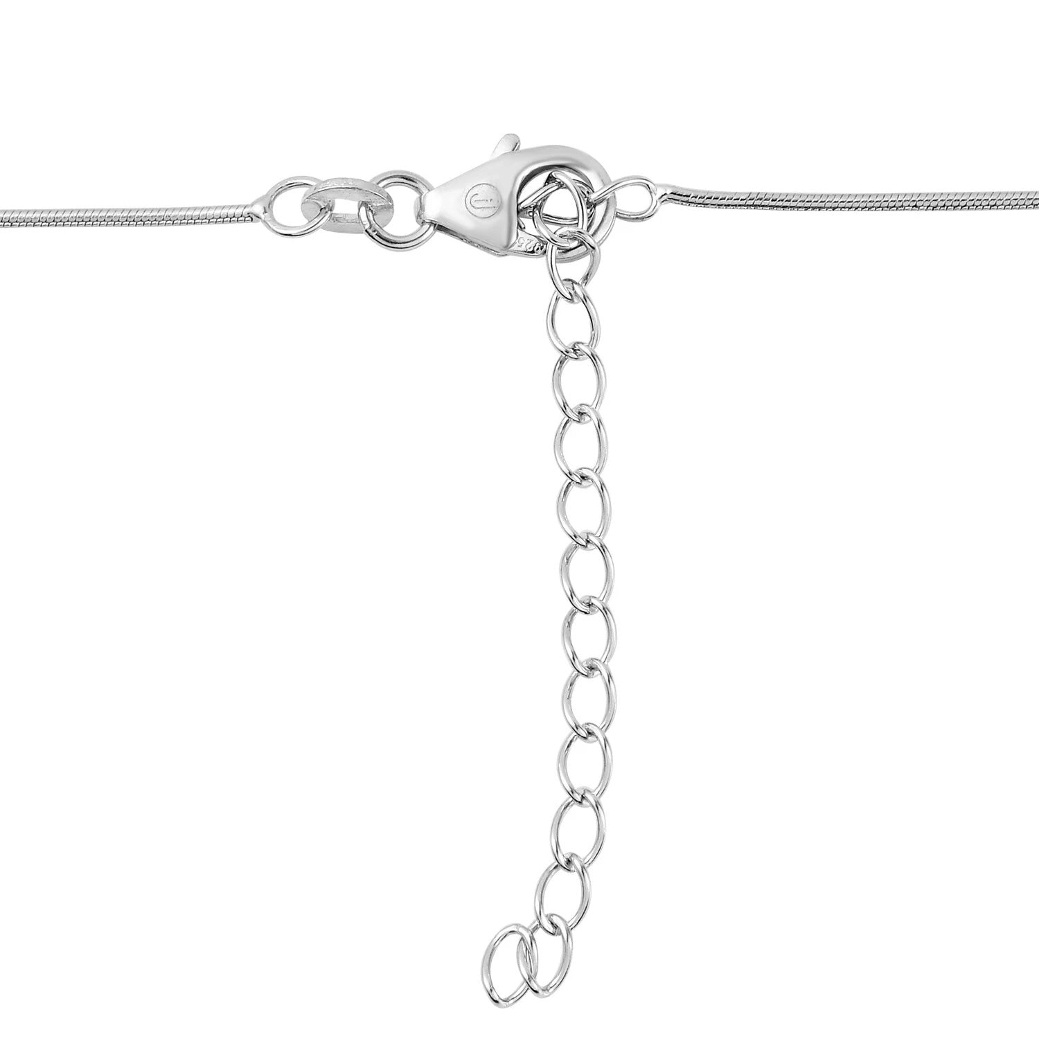 Everyday wear SNAKE Chain with extender, Pendant Chain Solid 925 Sterling Silver