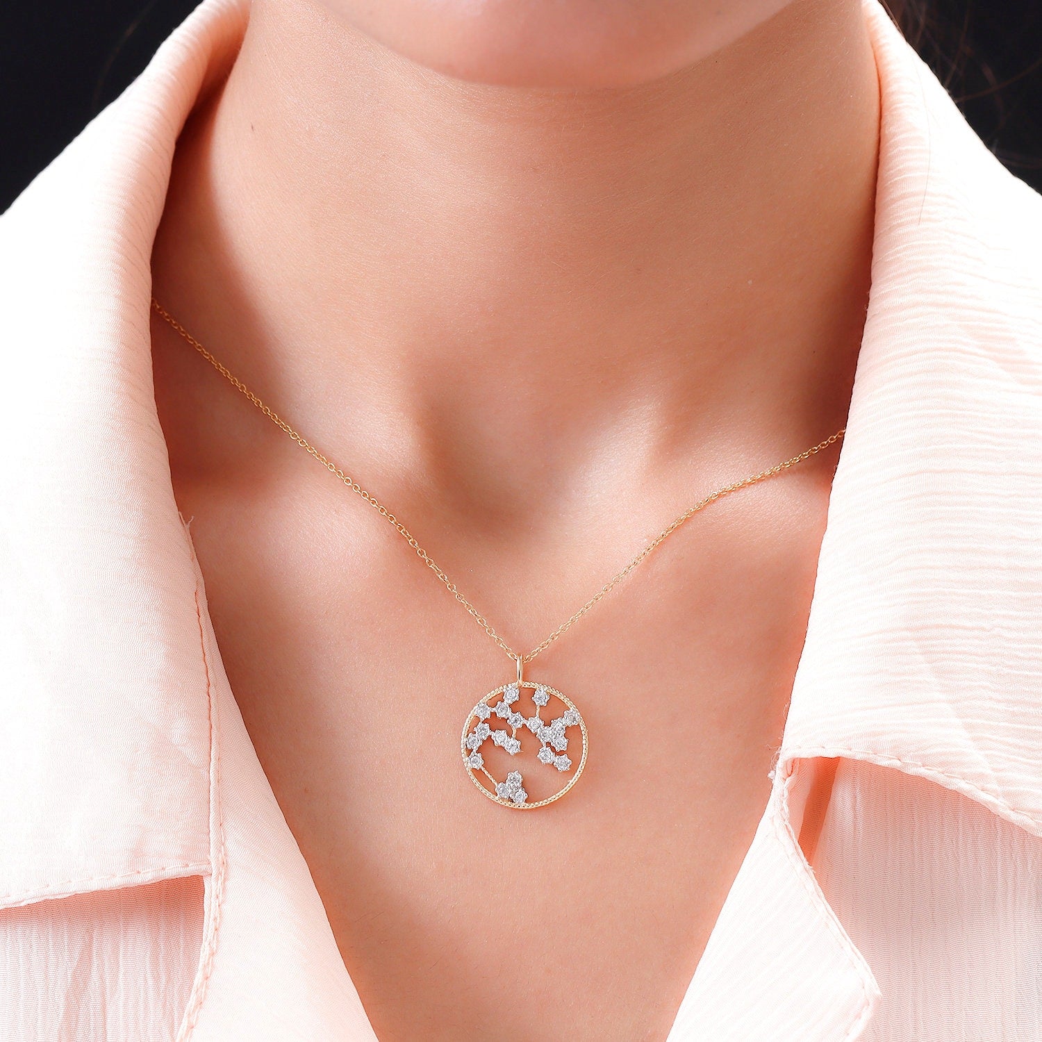 Genuine Sagittarius Zodiac Necklace for Women | Celestial Necklace | Star Sign Necklace | Birthday Gift | Constellation Necklace