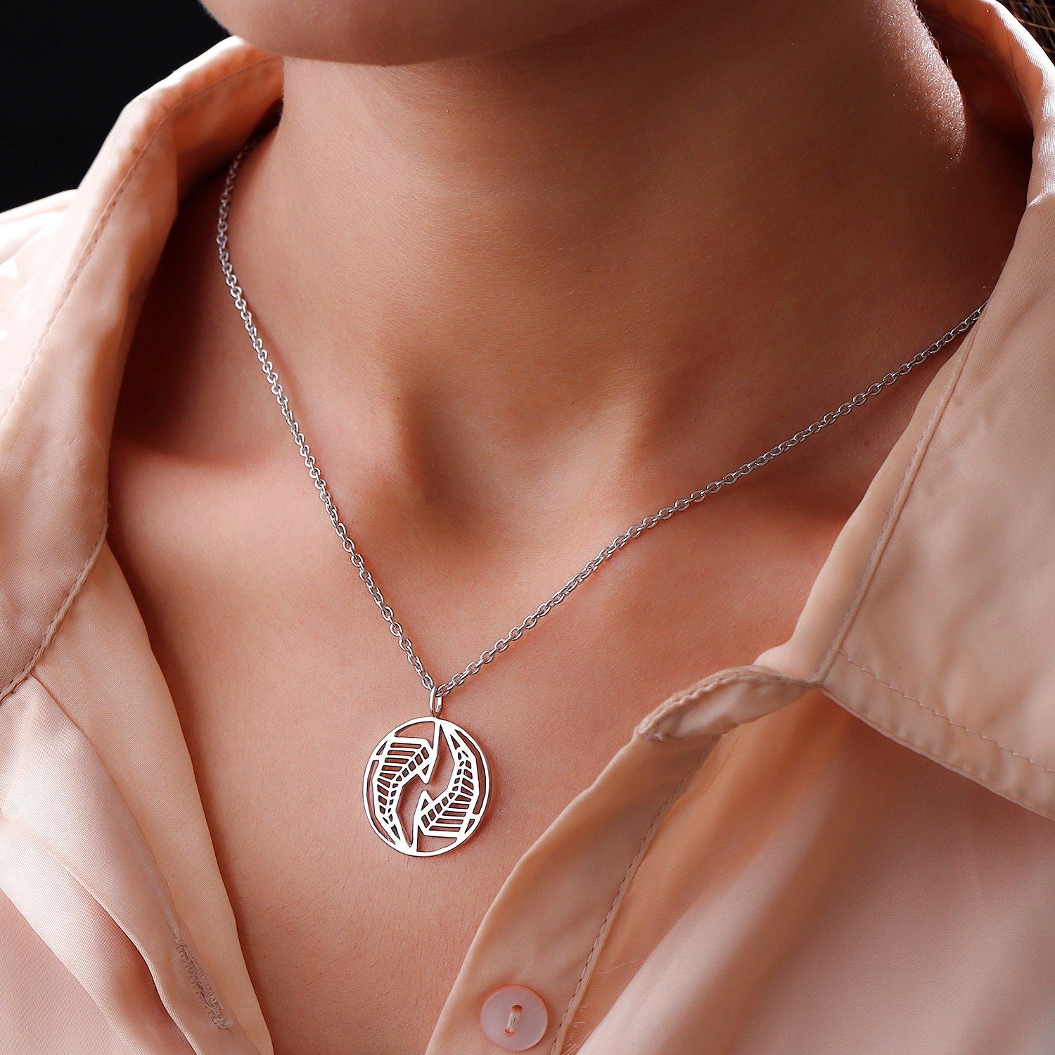 Genuine Pisces Zodiac Necklace for Men & Women| Horoscope Astrology Necklace| 925 Silver| Star Sign Necklace| Birthday Gift| Constellation