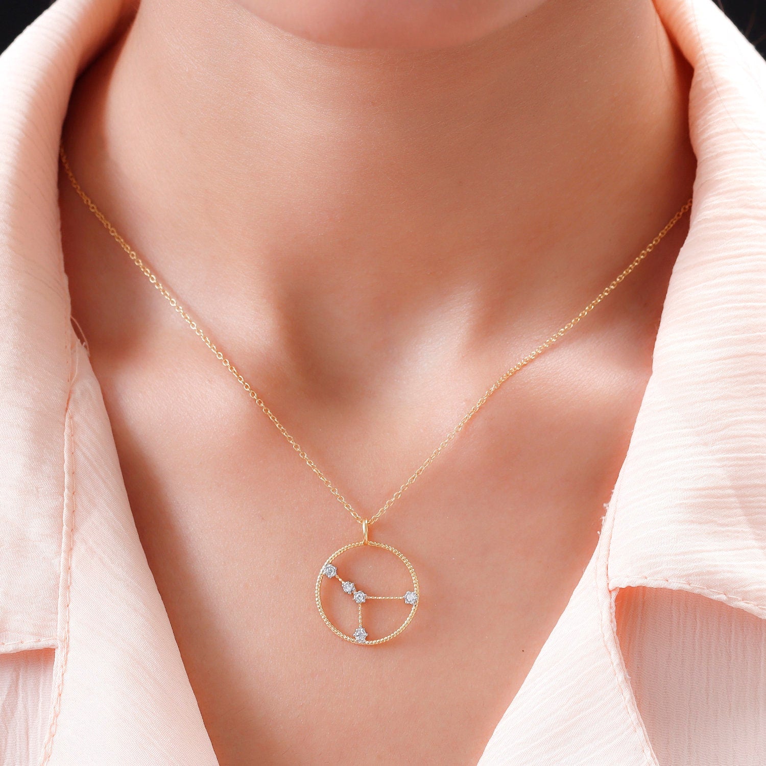 Genuine Cancer Zodiac Necklace for Women | Celestial Necklace | Star Sign Necklace | Birthday Gift | Constellation Necklace