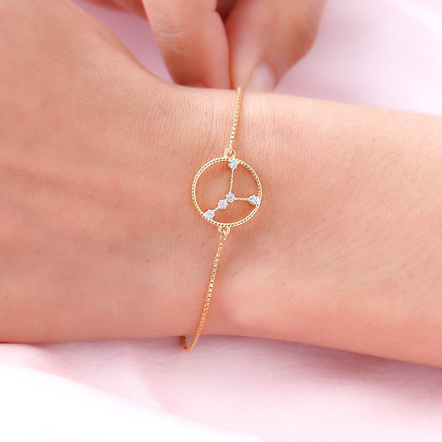 Genuine Cancer Constellation 925 Silver Bracelet | Star Sign Bracelet | Astrology bracelet | Zodiac Bracelet for Women | Gift for her