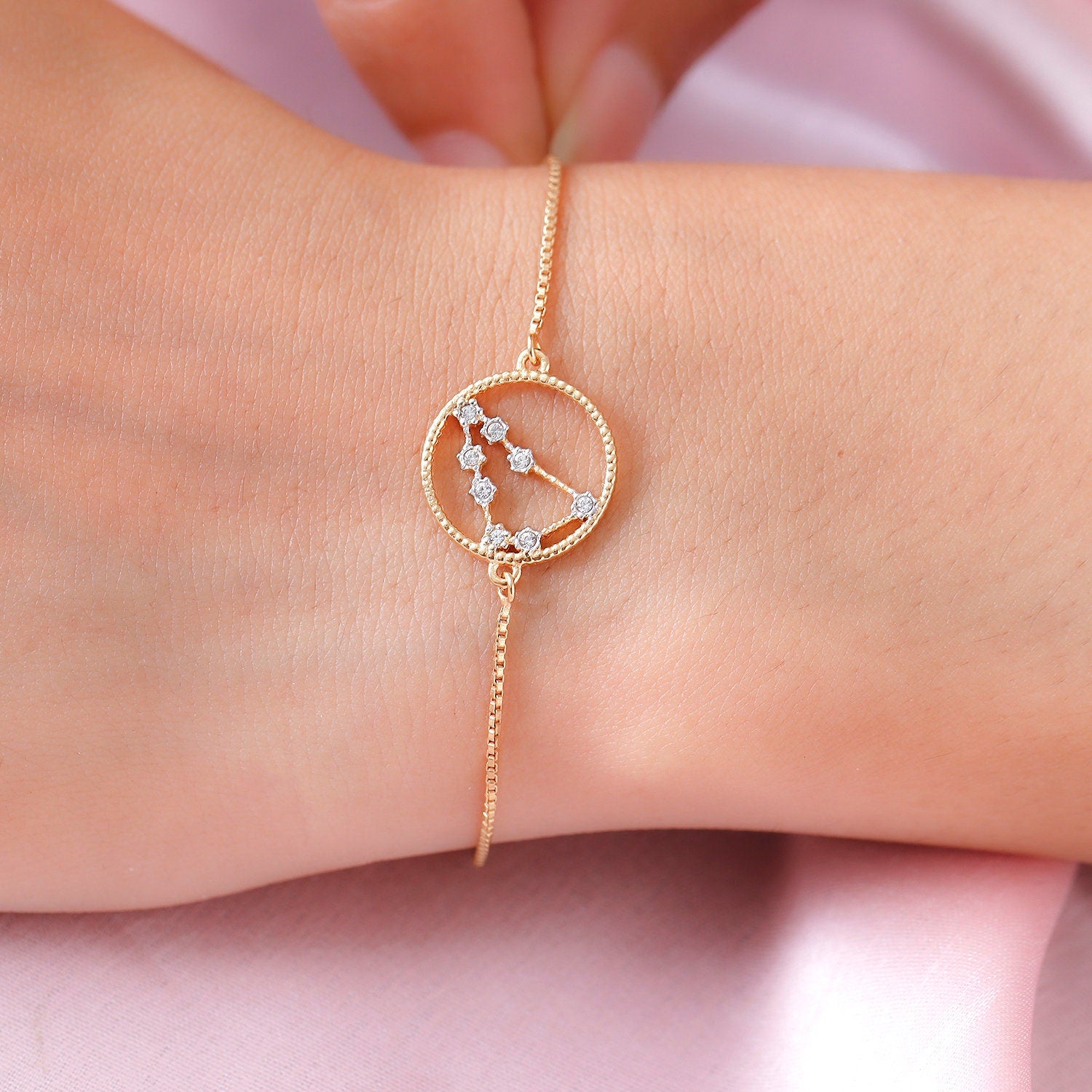 Genuine Capricorn Constellation 925 Silver Bracelet | Star Sign Bracelet | Astrology bracelet | Zodiac Bracelet for Women | Gift for her