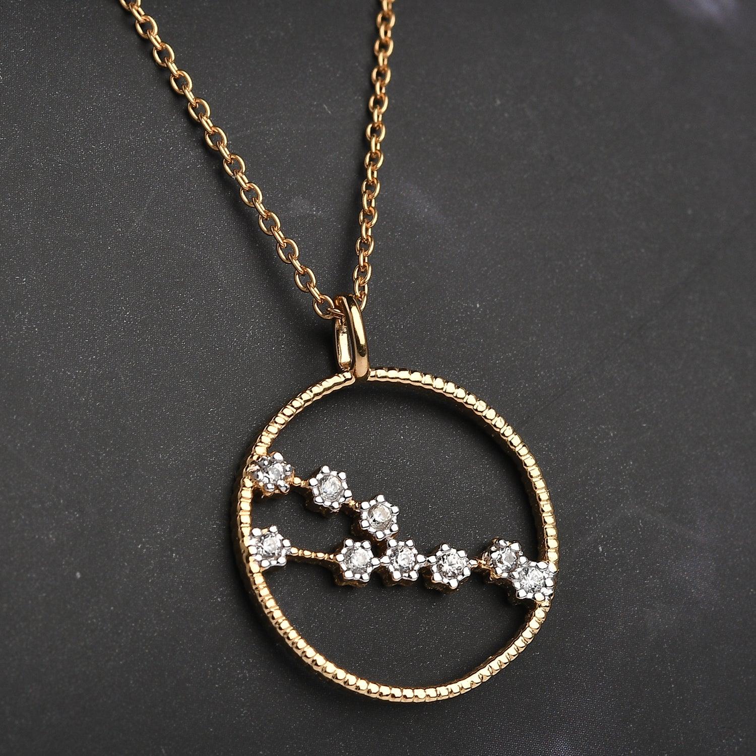 Genuine Zodiac Necklace for Women | 925 Sterling Silver 18K Gold | Star Sign Necklace | Birthday Gift | Constellation Necklace | - Inspiring Jewellery