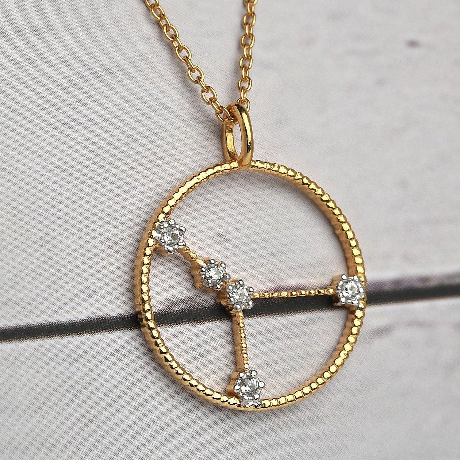 Genuine Zodiac Necklace for Women | 925 Sterling Silver 18K Gold | Star Sign Necklace | Birthday Gift | Constellation Necklace | - Inspiring Jewellery