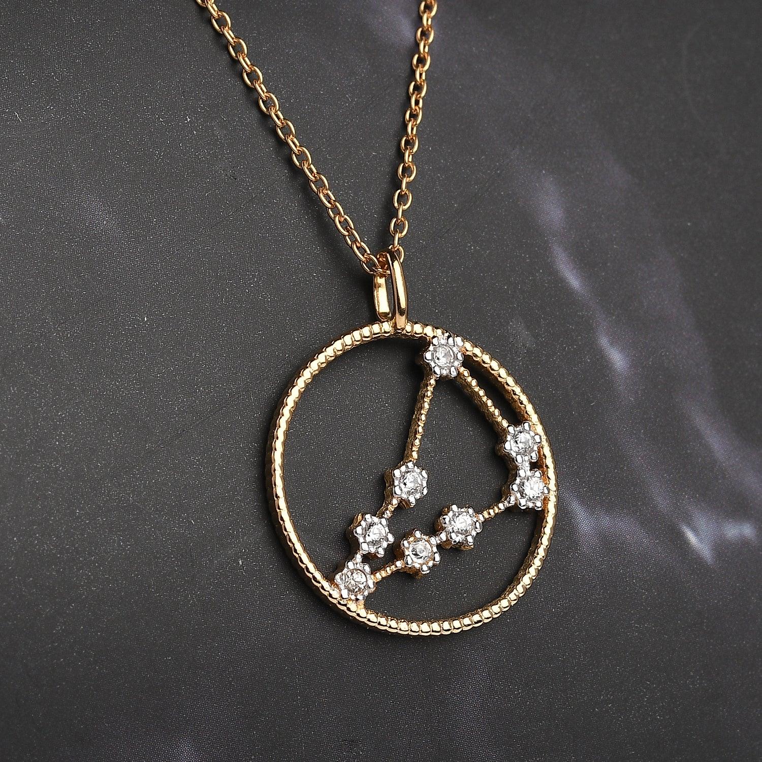 Genuine Zodiac Necklace for Women | 925 Sterling Silver 18K Gold | Star Sign Necklace | Birthday Gift | Constellation Necklace | - Inspiring Jewellery