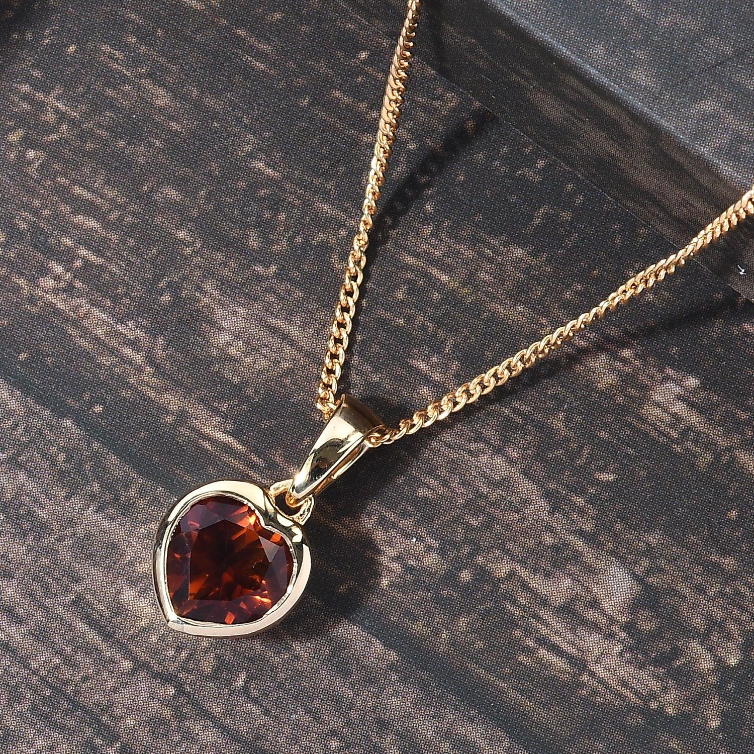 Heart Pendant Necklace , 925 Sterling Silver , Heart Gemstone Pendant , 8 mm Heart Pendant , Gift for her , Love Necklace, Love Pendant - Inspiring Jewellery
