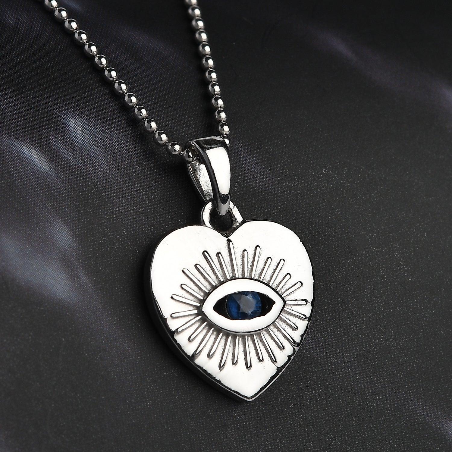 Sterling silver evil eye necklace sale