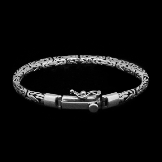 Silver 2025 byzantine bracelet