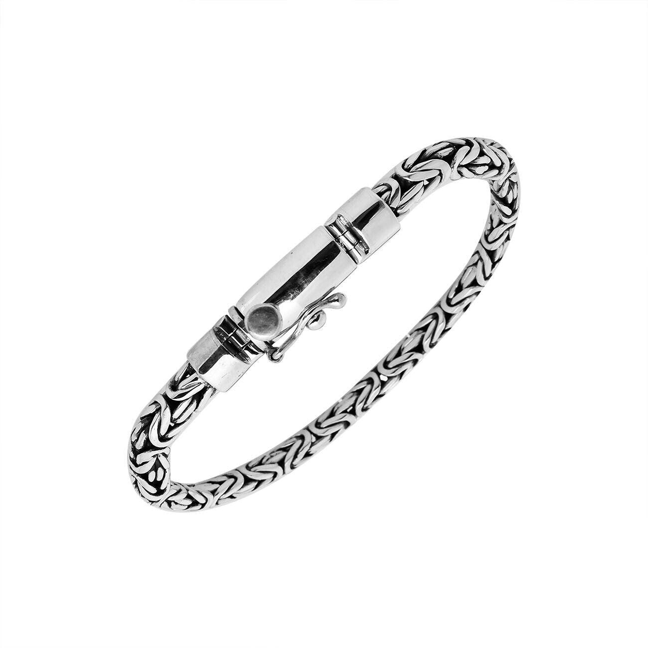 Balinese Handmade 6 mm Solid 925 Sterling Silver BYZANTINE Chain Bracelet 7.5" 8" - Inspiring Jewellery