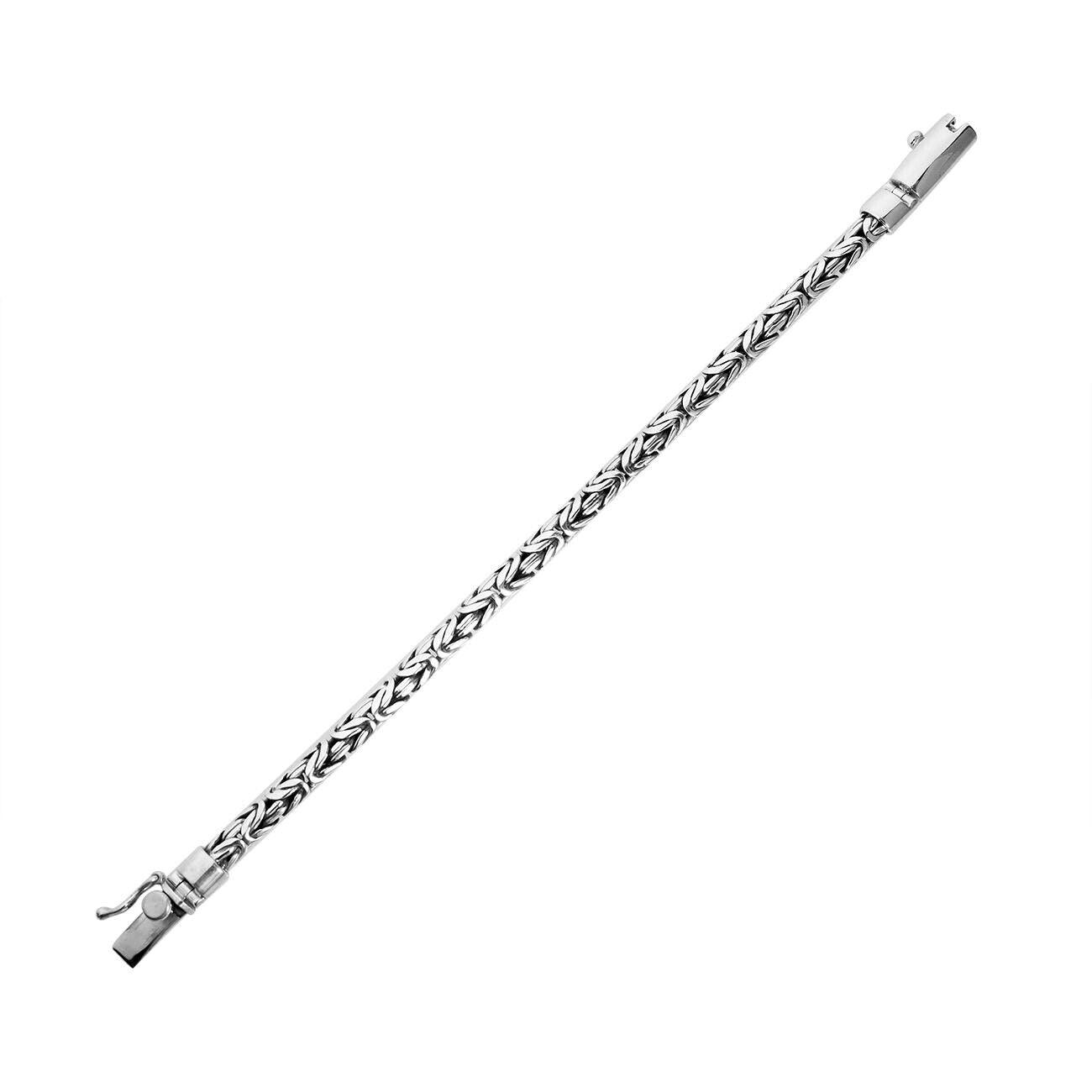 Balinese Handmade 6 mm Solid 925 Sterling Silver BYZANTINE Chain Bracelet 7.5" 8" - Inspiring Jewellery