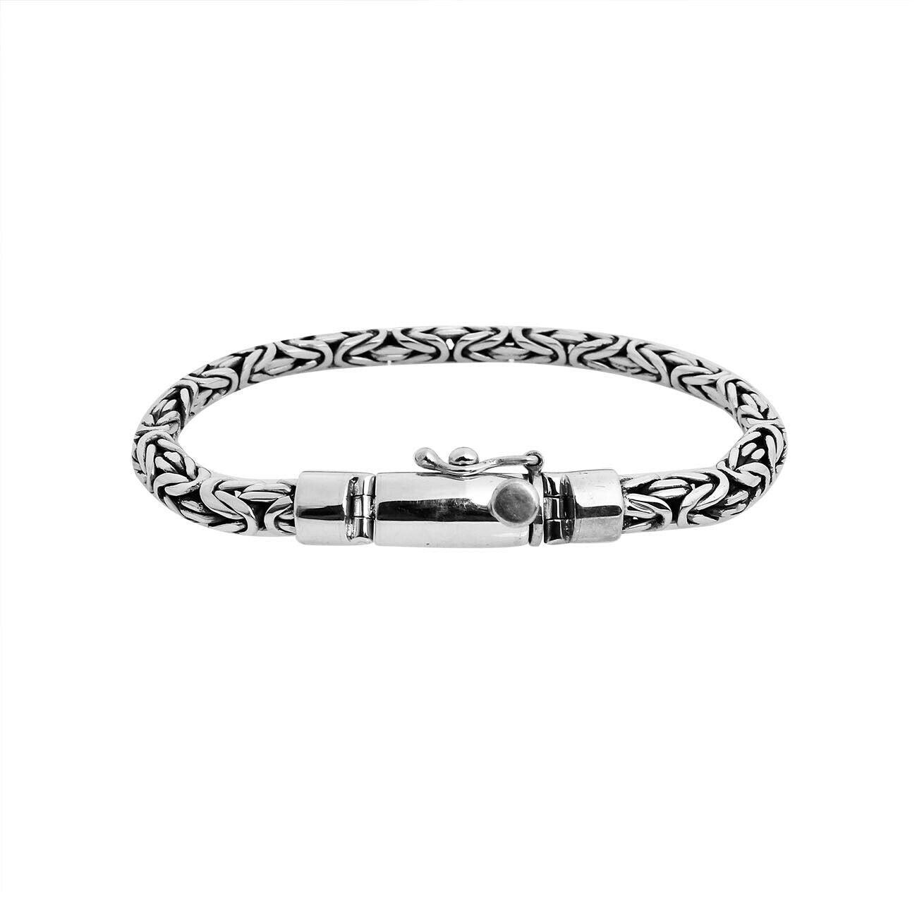 Balinese Handmade 6 mm Solid 925 Sterling Silver BYZANTINE Chain Bracelet 7.5" 8" - Inspiring Jewellery