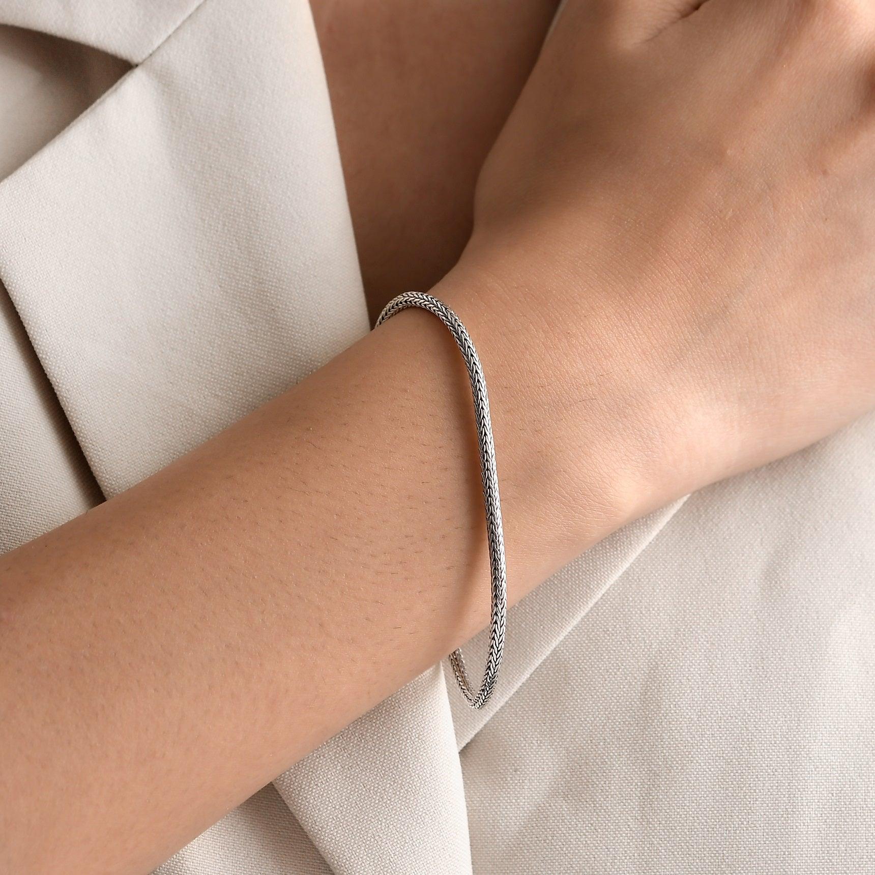 Collana Vintage A Catena A Serpente In Argento Sterling "Tulang - Foto 9