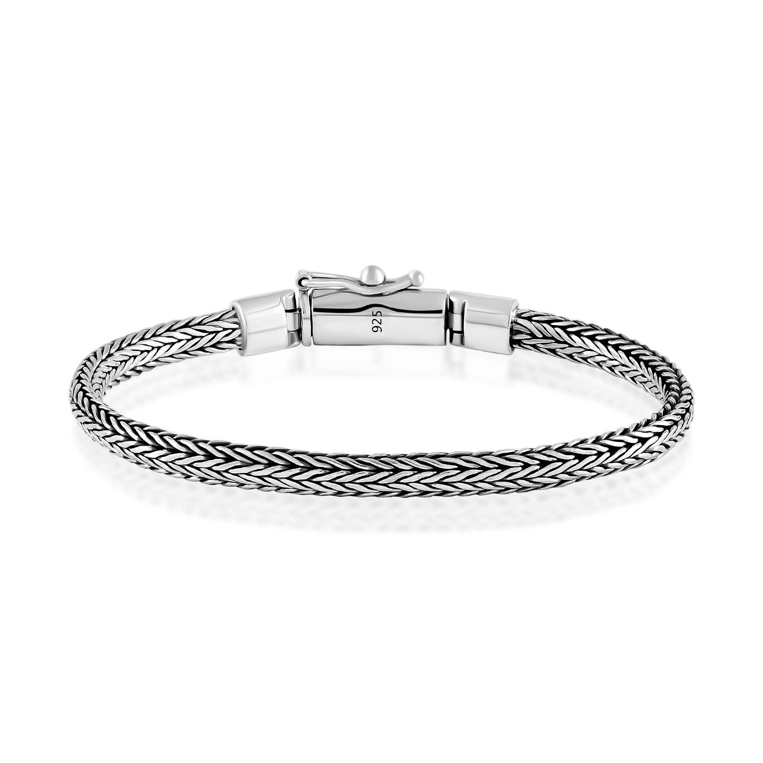 Balinese 925 Sterling Silver 4mm SNAKE Chain Bracelet - Inspiring Jewellery