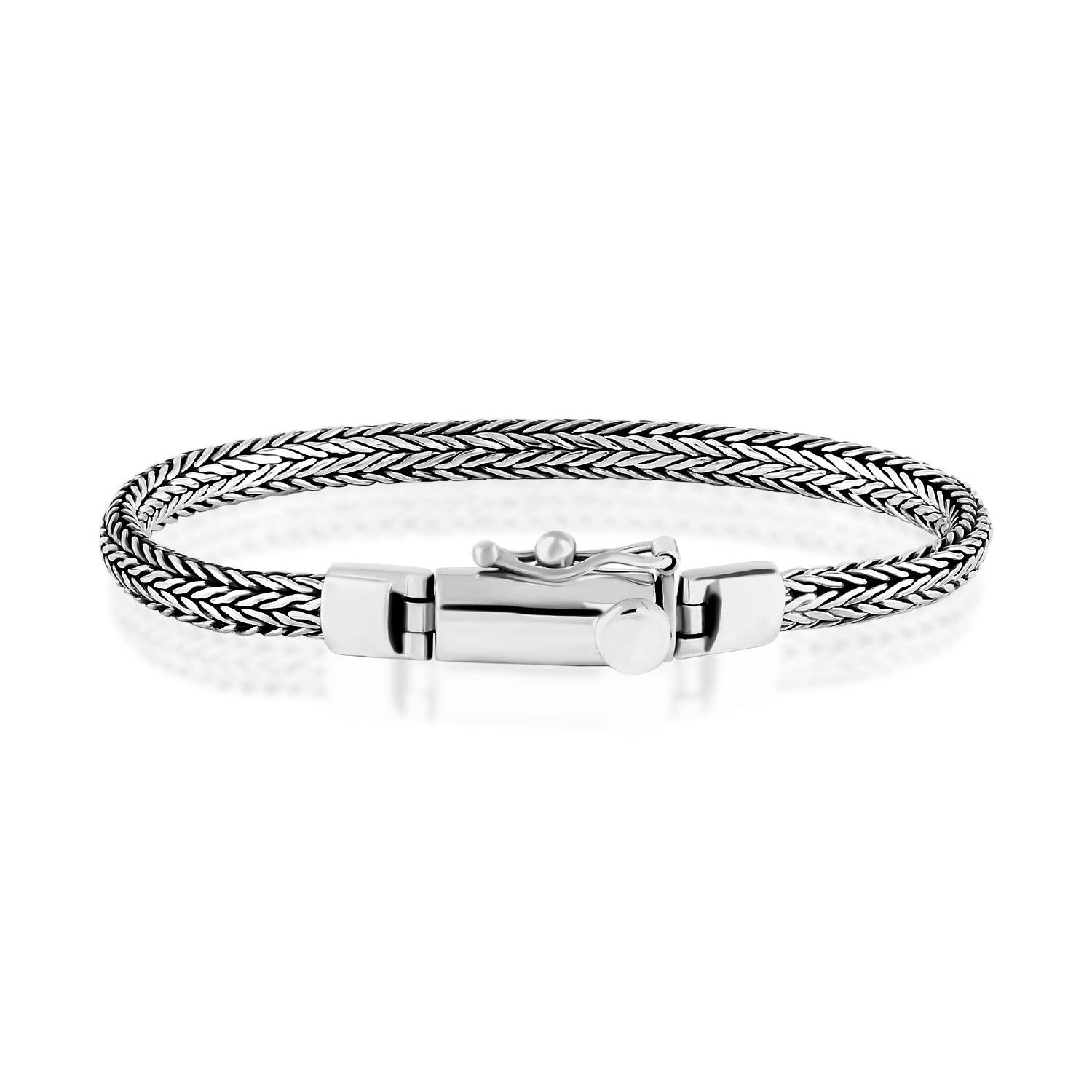 Balinese 925 Sterling Silver 4mm SNAKE Chain Bracelet - Inspiring Jewellery