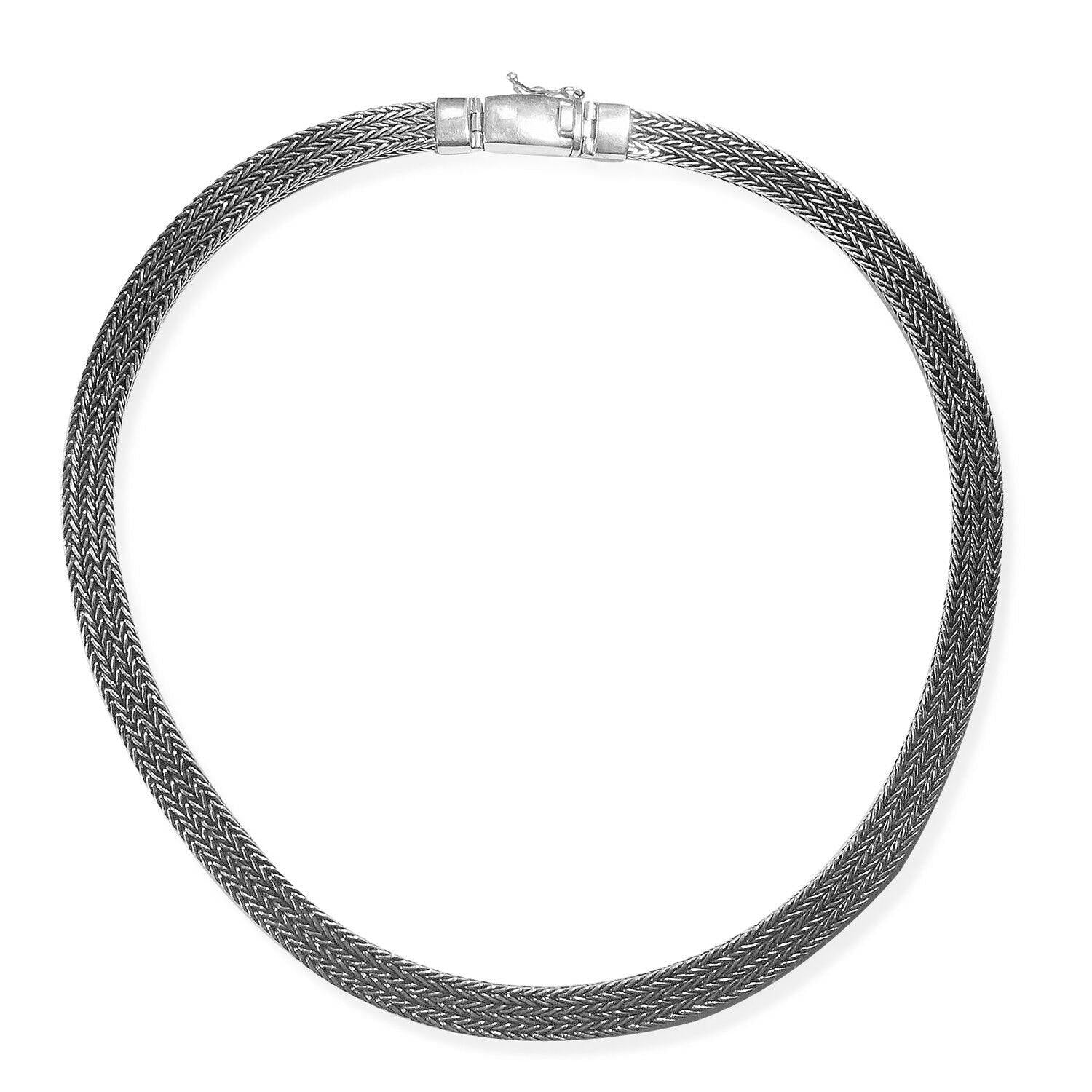 Balinese 3 Row SNAKE Chain COLLAR Necklace 925 Sterling Silver - Inspiring Jewellery