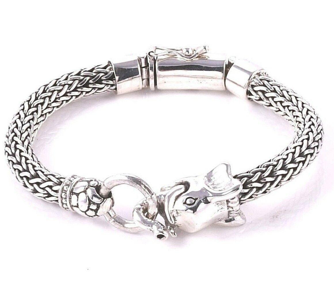 Balinese Sterling Silver ELEPHANT Snake Chain Bracelet - Inspiring Jewellery
