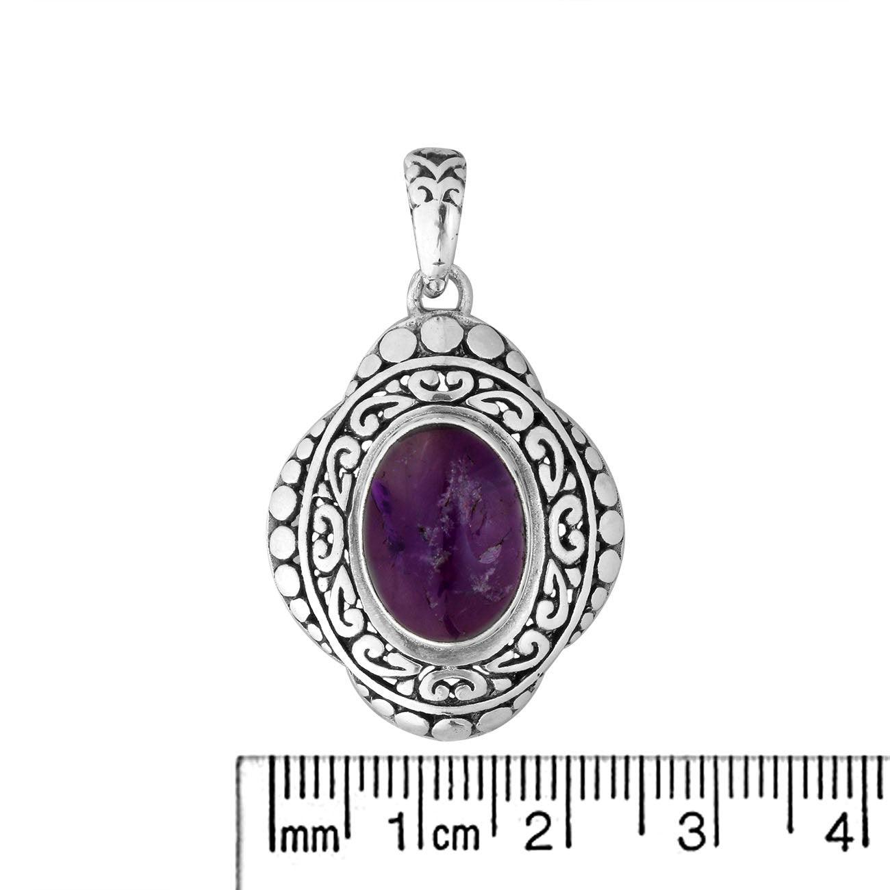 Handmade Amethyst Gemstone Pendant in Sterling Silver - Inspiring Jewellery