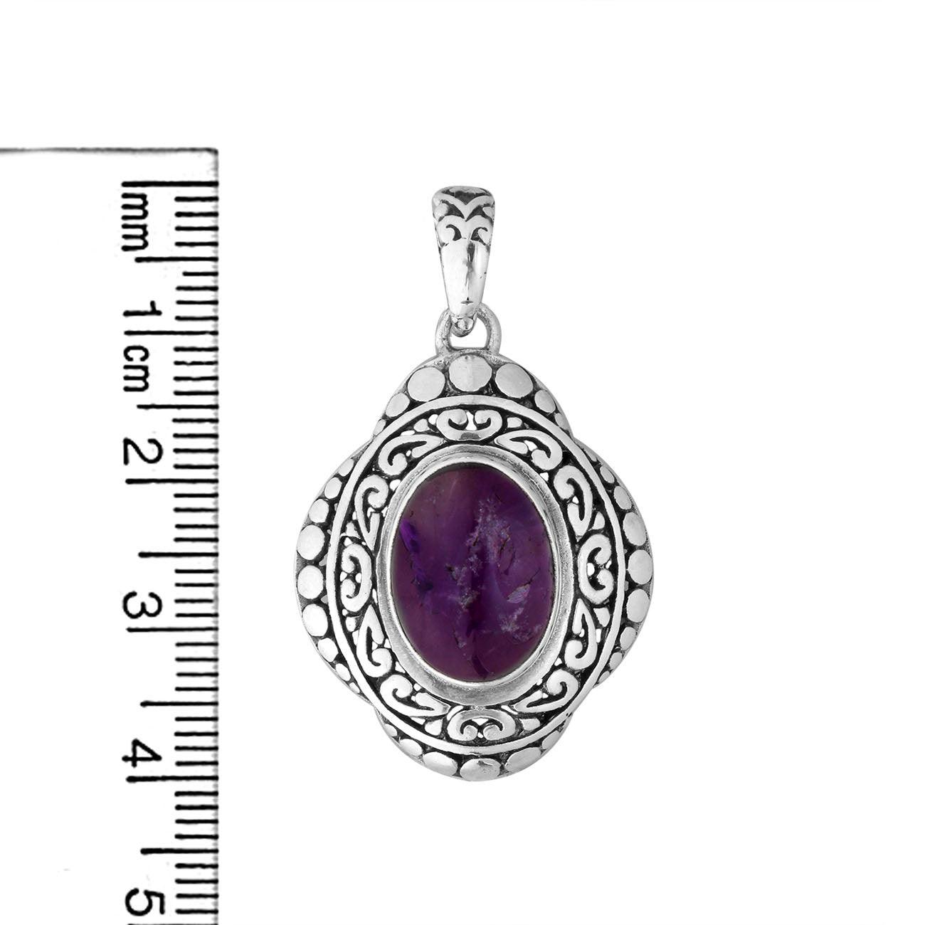 Handmade Amethyst Gemstone Pendant in Sterling Silver - Inspiring Jewellery