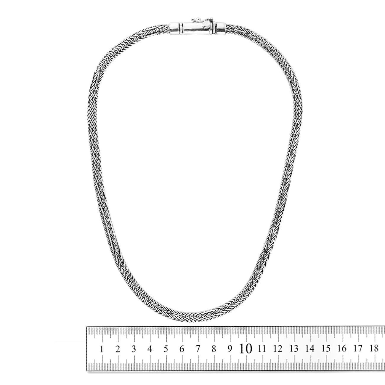 Balinese Sterling Silver 6mm SNAKE Tulang Naga Chain Necklace