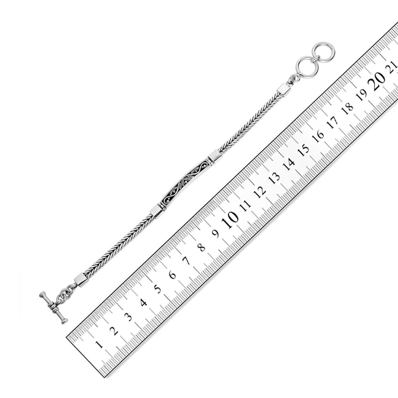 Balinese Sterling Silver 3 mm Tag Chain Bracelet - Inspiring Jewellery