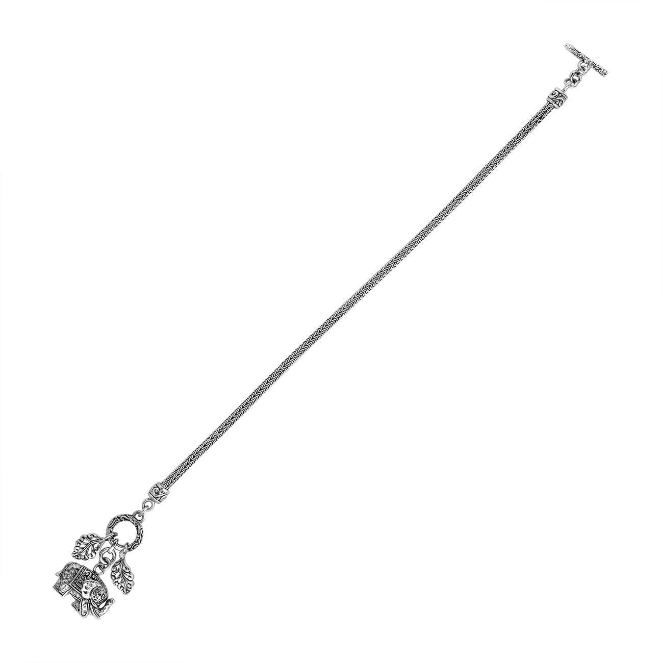 Sterling Silver Elephant charms 2.5 mm Snake Chain Bracelet - Inspiring Jewellery
