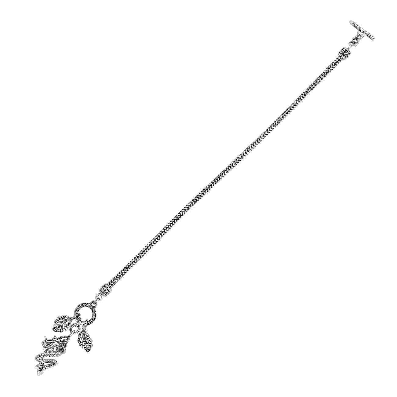 Dragon Charms Sterling Silver Snake Chain Bracelet - Inspiring Jewellery