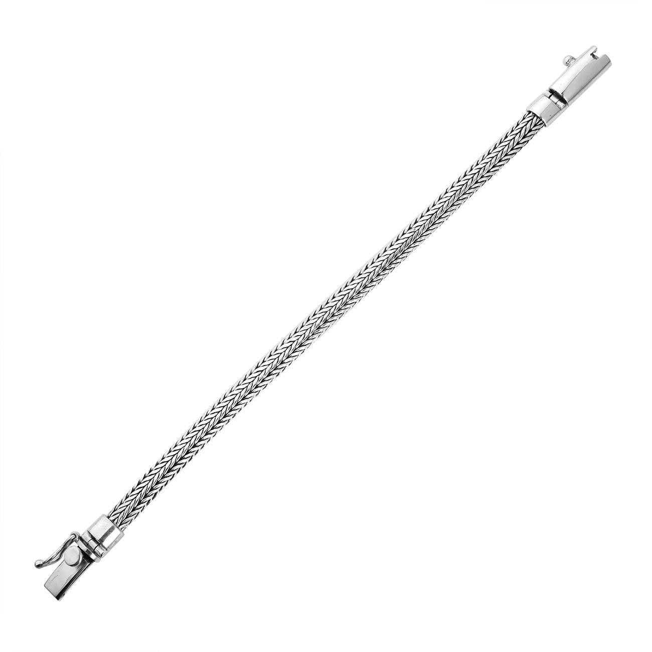 Balinese Sterling Silver 6 mm SNAKE / Tulang Naga Chain Bracelet - Inspiring Jewellery