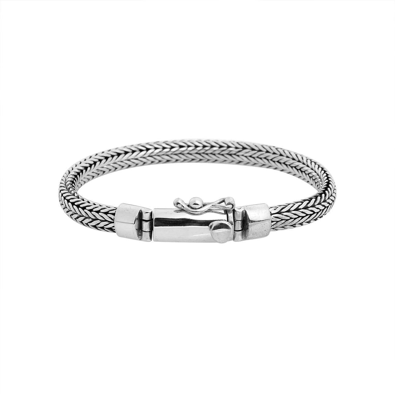 Balinese Sterling Silver 6 mm SNAKE / Tulang Naga Chain Bracelet - Inspiring Jewellery