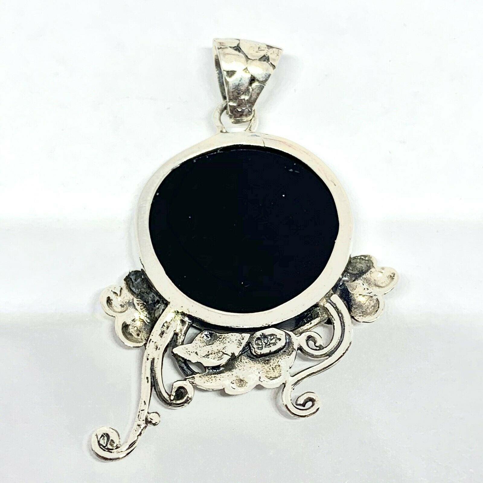 Handmade Bali Style FLORAL Abalone Shell Pendant in 925 Sterling Silver - 4.2 cm # P69 - Inspiring Jewellery