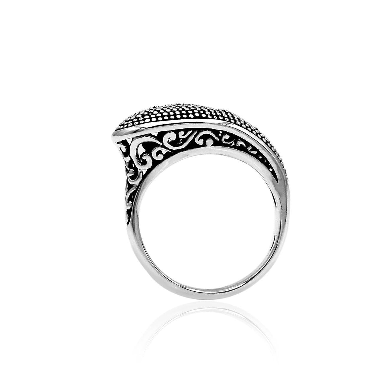 Vintage Designer Handmade BALI BAND Ring in 925 Sterling Silver - Size L , M , N , O , P , Q - Inspiring Jewellery